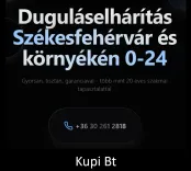 Duguláselhárítás Székesfehérvár és környékén | Kupi Bt. – Non-stop segítség bontás nélkül
